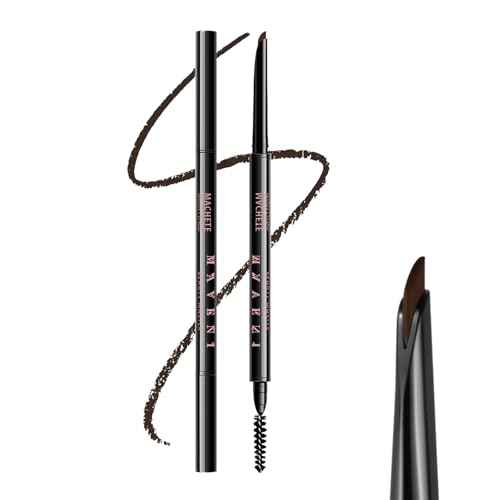 Microblading Eyebrow Pencil, Eyebrow Retractable Definer Pencil, Long Lasting Eye Brow Pencil, Angled Precision Tip, 0.1MM Ultra Slim Eyebrow Makeup, Waterproof, Smudgeproof (05 DEEP BROWN)