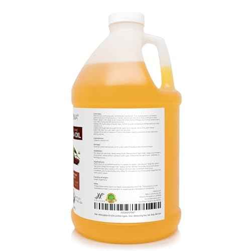 velona Jojoba Oil USDA Certified Organic - 1 Gallon / 128 Fl Oz | 100% Pure and Natural | Golden, Unrefined, Cold Pressed, Hexane Free | Moisturizing Face, Hair, Body, Skin Care