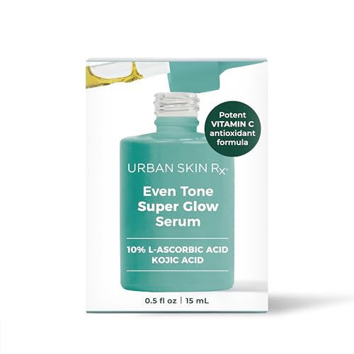 Even Tone Super Glow Serum, USRx®, Anti-Aging Serum Brightens, Firms, and Smoothes to Improve the Appearance of Wrinkles, Sun Damage, and Dark Spots, with 10% Vitamin C and Key Ingredients, 0.5 Fl Oz