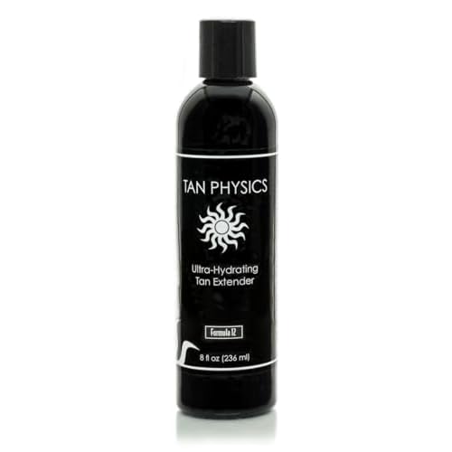 Tan Physics Sunless Tanner 8oz with Extender & Makeup Bag ? Self Tanning Lotion ? Instant Tanning Lotion for Face & Body ? Natural Self Tanner for a Streak-Free, Long-Lasting Glow
