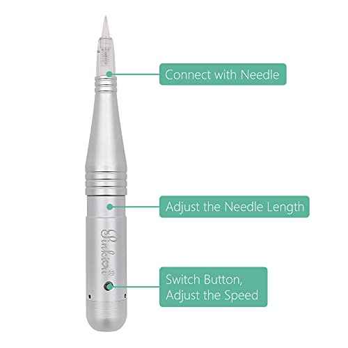 Pinkiou Permanent Makeup Machine MicroPigmentation Pen Hair Stroked Eyebrow Professional Microblading Pen Machine For EyeBrow Eyeline Lip Brow Lamination£¨Silver£©