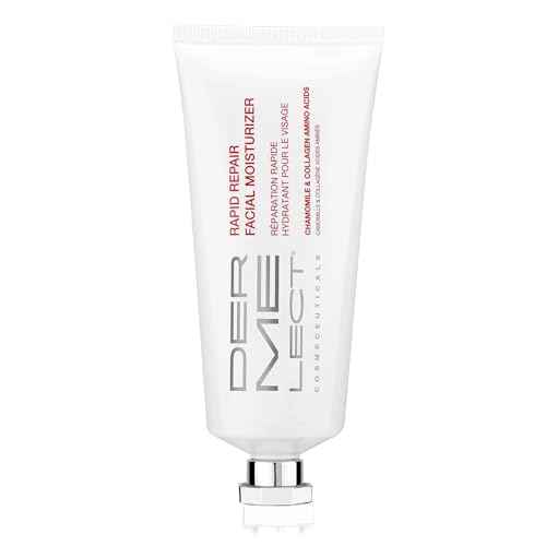 Dermelect Rapid Repair Facial Moisturizer for Face Anti Aging Cream with Chamomile Azulene Collagen Avocado Oil Grape Seed, Hydrating for Sensitive Skin Dryness Dullness Fine Lines & Wrinkles 3.3 oz