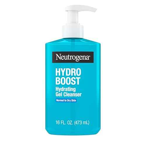 Neutrogena Hydro Boost Face Wash, Hydrating Facial Cleanser with Hyaluronic Acid, Daily Foaming Face Wash & Makeup Remover, Hypoallergenic, Alcohol- & Paraben-Free Gel Cleanser, 16 Fl. Oz