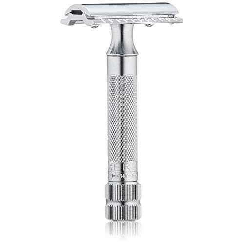 G.B.S Men's Shaving Set With Classic 178 Safety Razor, Shaving Brush Chrome Handle, Stainless Steel Brush Razor Stand, Shaving Bowl With Soap Grooming Kit for Men