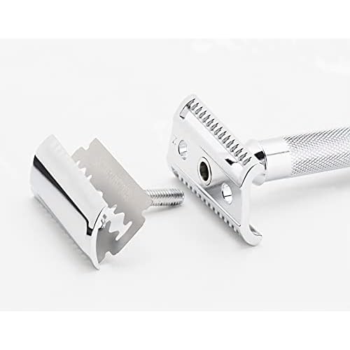 MERKUR 37C Double Edge Safety Razor | Slant Bar Design - Standard Handle | Made in Germany | Plastic-Free | Two Piece Design