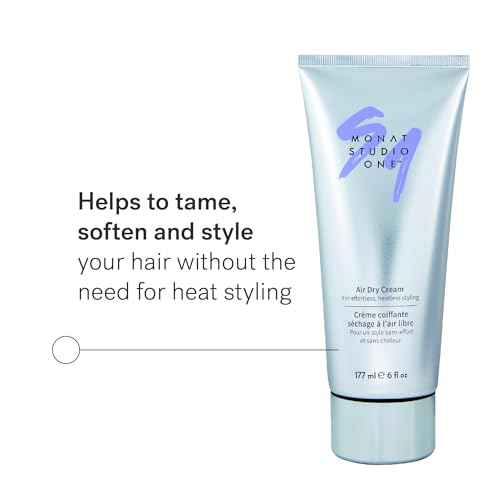 MONAT STUDIO ONE¢â Air Dry Cream - Soft, Hair Styling Cream for touchable hold and Humidity Protection. Hair Frizz Control for All-Hair Types and no heat needed - Net Wt. 177 ml / 6 fl. oz.