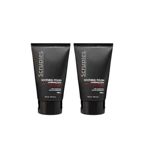 Scruples Soothing Polish Conditioning Serum - Anti Frizz Hair Serum to Smooth & Tame Strands - Hair Detangler for Shine, 3.4 oz (Pack of 2)