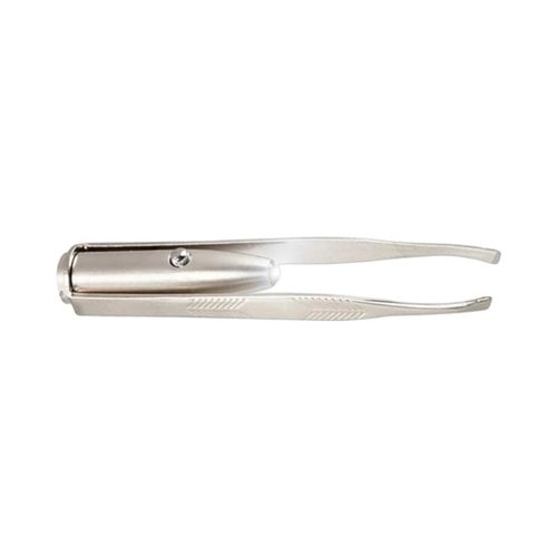 Creative Led Light Eyelash Eyebrow Hair Removal Stainless Steel Make Up Tweezer Durability and practicality Beauty and Personal Care(8.8x0.8x1.6cm)