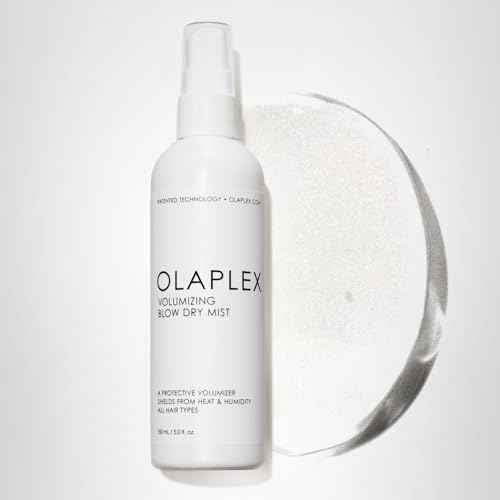 Olaplex Volumizing Blow Dry Mist, Hair Heat Protection, Repairs & Protects Hair for Healthier-Looking Blowouts, Speeds Up Blow Dry Time, Creates Touchably Soft, Shiny Hair, For All Hair Types, 5 fl oz