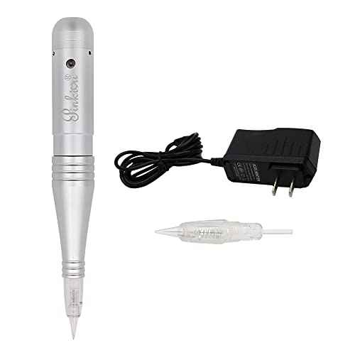 Pinkiou Permanent Makeup Machine MicroPigmentation Pen Hair Stroked Eyebrow Professional Microblading Pen Machine For EyeBrow Eyeline Lip Brow Lamination£¨Silver£©