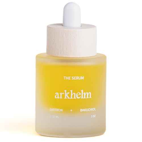 Bakuchiol and Saffron Face Serum - Cruelty-Free Organic Daily Facial Serum for Sensitive, Combination to Oily Skin - 30ML / 1 OZ. Vegan Calming Serum Facial for Brightening and Protection