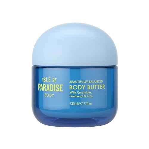 Isle of Paradise Beautifully Balanced Body Butter - For Soft, Smooth Skin - Skin Barrier Body Butter with Ceramides, Panthenol, and Cica - Strengthens and Locks in Moisture - 7.77 fl. oz
