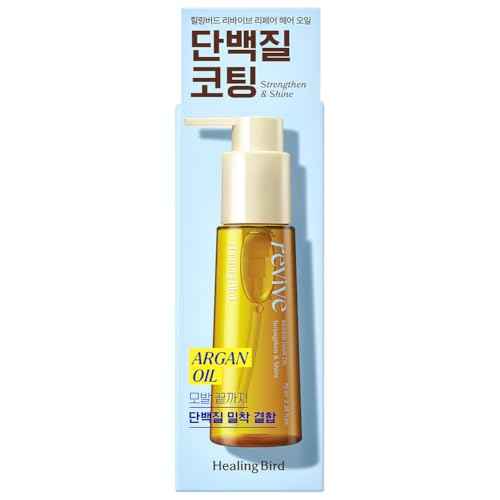 Revive Hair Oil 70ml (2.37 fl.oz) | Nourishing & Volumizing Hair Strengthening Treatment | For Dry, Damaged Hair & Scalp | Restores Shine & Moisture | Cold-Pressed Argan Oil Formula