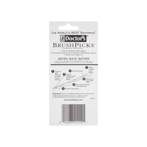 The Doctor's BrushPicks Interdental Toothpicks, 120 Count. (Pack of 8)