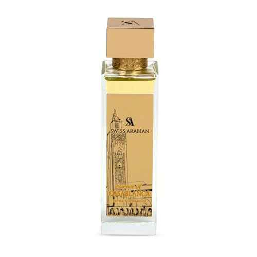 Swiss Arabian Essence of Casablanca - Arabian Perfumes for Women and Men - Long Lasting Extrait de Parfum - Fruity, Amber, Musk Perfume - 3.4 oz