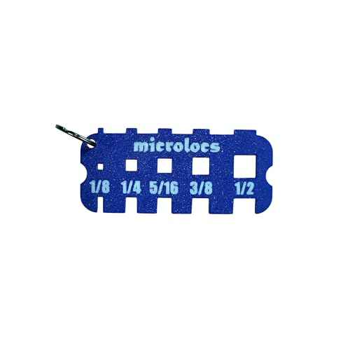 Microlocs Sizing Tool - Micro Locs Measuring Tool, Ruler for Locs ? Dark Blue