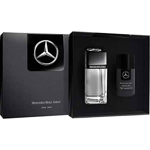 Mercedes Benz Select Giftset - EDT Spray and Deodorant Men for Everyday Wear - Alcohol-Free Deodorant Stick - Woody Amber Mens Cologne - 2 pc