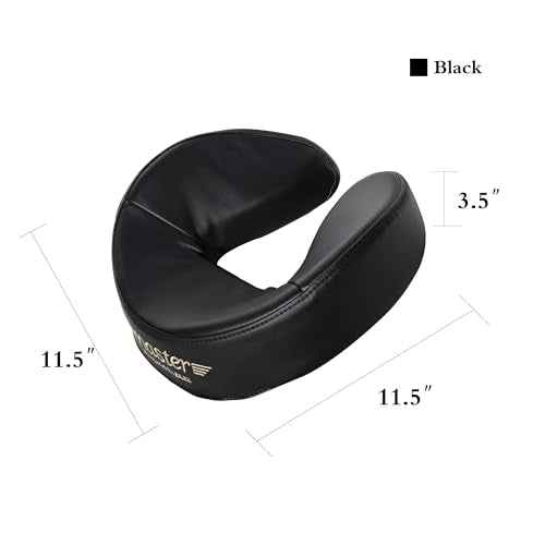 Master Massage Patented Ultra Plush Memory Foam Face Cushion Pillow Headrest, Black