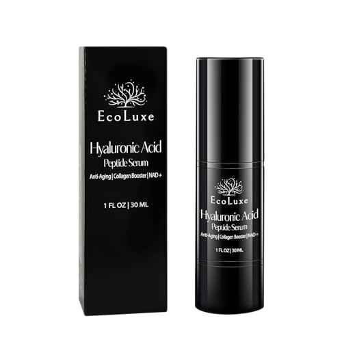Hyaluronic Acid Peptide Serum ? 5x HA, NAD?, and Copper Peptides to Plump, Hydrate, and Firm. Boosts Radiance, Smooths Lines, and Supports Skin Renewal ? Clean Vegan Formula