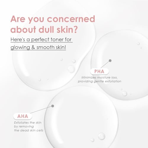 glowiest AHA PHA Skin Perfecting Peekaboo Toner - K-Beauty Face Toner, Exfoliating Treatment, Blemishes, Niacinamide, Pore Refining, Hydrating l Witch Hazel (Small)