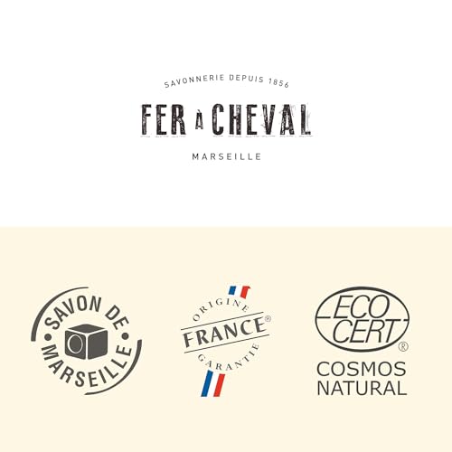 Fer ? Cheval Pure Olive Savon De Marseille Soap Bar Sliced Cubes, French Olive Oil Soap Bar Slices, 4x65 g/2.29 oz