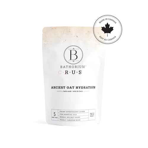 Bathorium Ancient Oat Hydration Crush, Mineral Sea Salt Bath Soak, Skin-Soothing Colloidal Oats, Light Floral Fragrance, pH-Balanced, Approximately 5 Soaks, 21 oz