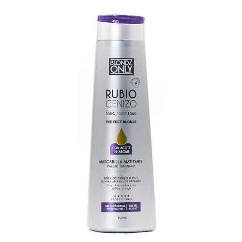 Silver Ash Blonde Hair Blue Toning Mask | Eliminates Brassiness | Neutralizes Yellow & Orange Tones | With Argan Oil Perfect Blonde (SILVER ASH BLONDE) 11.8 Fluid Ounce (350 ml)