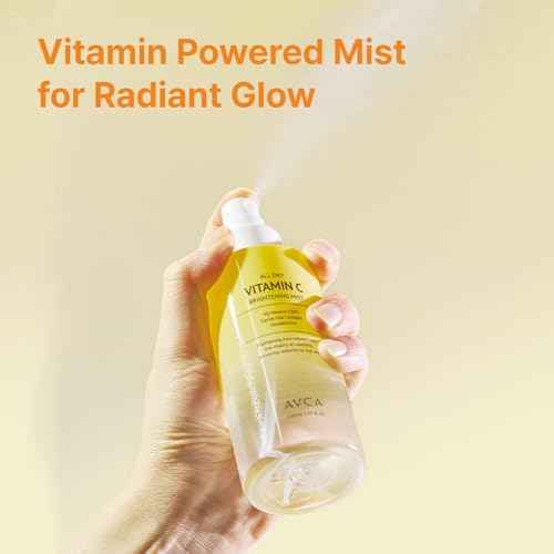 AVCA All Day Vitamin C Brightening Face Mist ? Hydrating & Revitalizing Facial Spray with Glutathione & Vitamin Complex, Korean Skincare for Radiant Soothing Glow, 5.07 fl oz