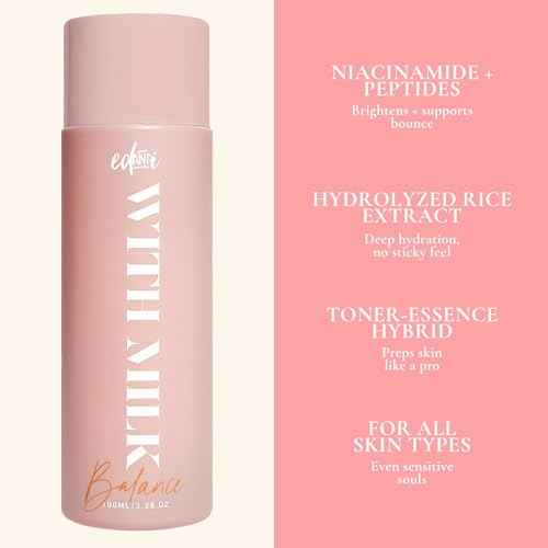 ed&i Toner for Face with Milk Active Essence ? Hydrating Milky Facial Toner for Women, Lightweight Skincare for Delicate Skin ? Gentle, Nourishing Milk Formula ? 3.4 fl oz