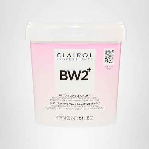Clairol Professional BW2+ Dedusted Extra Strength Powder Lightener for Hair Highlights, 16 oz.