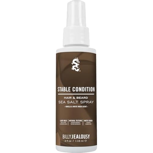 Billy Jealousy Sea Salt Spray, Texturizing and Volumizing Hair Spray for All Hair Types and Beard Lengths