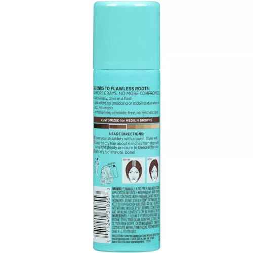 L'Oreal Paris Magic Root Cover Up Gray Concealer Spray Medium Brown 6 oz (3 pack)