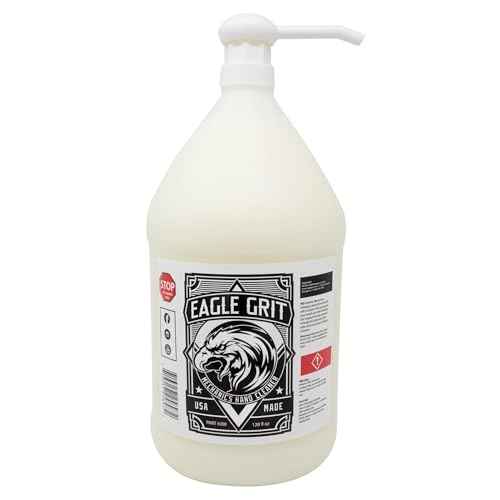 Eagle Grit Heavy Duty Industrial Hand Cleaner ? USA Made Mechanic Soap ? Silica-Based, Solvent - Degreaser ? Removes Grease, Oil, Paint, & More ? Moisturizing, Eco-Friendly ?1 Gallon Hand Pump