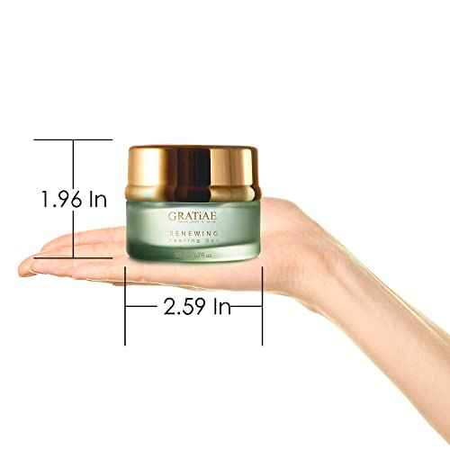 Gratiae organic renewing Peeling gel face mask, mild face cleanser with witch hazel, Deep cleans, removes dead skin cells and blackheads, anti-aging skin care, 1.7 Fl oz