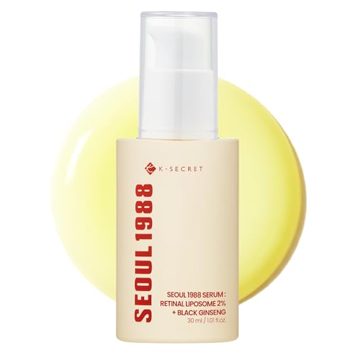 K-SECRET SEOUL 1988 Retinal Serum ? Formulated with Advanced Retinal Liposome 2% and 58% Black Ginseng Extract | Fine Lines and Skin Texture Care Serum | Korean Skincare, 30ml / 1.01 fl oz