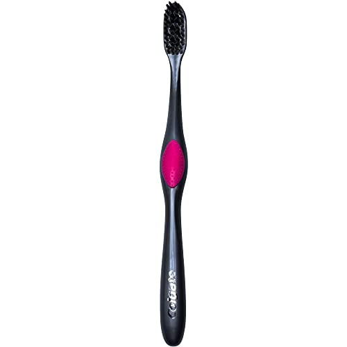 Colgate 360 Charcoal Infused Toothbrush, Floss-Tip Bristles, Soft (Colors Vary) - Pack of 6