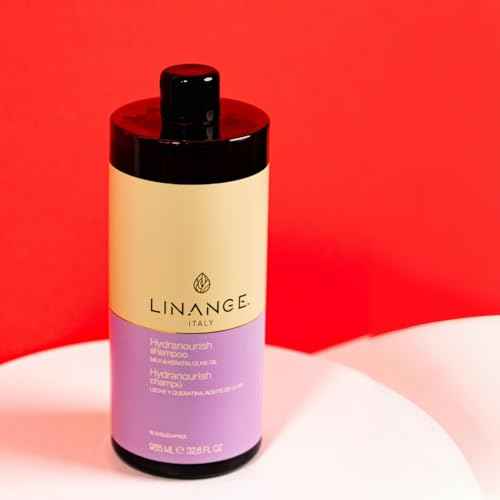 LINANGE Hydranourish Shampoo with Milk, Keratin, and Olive Oil - Hydrating and Nourishing Shampoo for Dry and Frizzy Hair, 965ml / 32.6 oz.