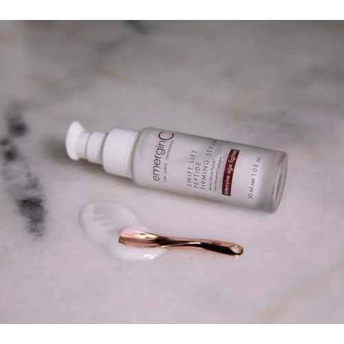 emerginC Swift Lift Peptide Firming Serum - Intensive Age Fighting Serum with Hyaluronic Acid + Plant Extracts - Addresses Visibles Signs of Aging + Wrinkles (1 Ounce, 30 ml)