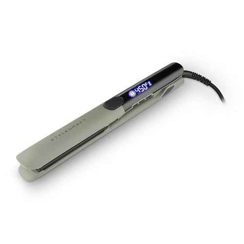 StyleCraft Sage ? Professional Smooth Gliding Vibrating 1¡±-Inch Keratin Sealing Flat Iron with Titanium Plates and LED Display for Silky Smooth Hair