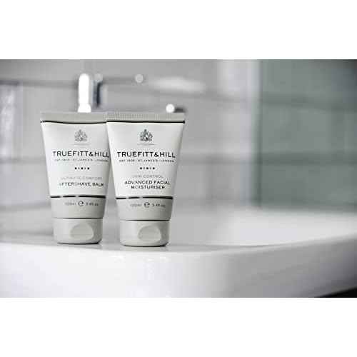 Truefitt & Hill Luxury Aftershave Balm - Ultimate Comfort - Premium Soothing Moisturizer with Aloe Vera Extract - Ideal for Sensitive Skin, Razor Burn Relief, and a Silky Smooth Finish - 3.38 oz.