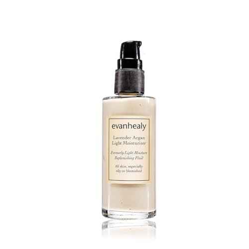 evanhealy Lavender Argan Light Moisturizer | Sheer Antioxidant Natural Moisturizer Cream for Oily Sensitive Skin | Vitamin E Face Cream