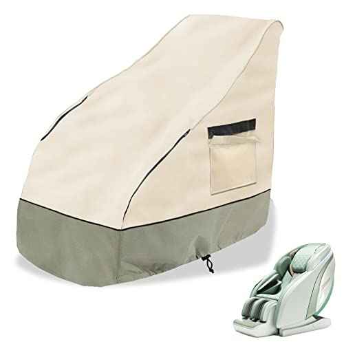 Massage Chair Cover 600D Oxford Cloth Full Body Shiatsu Massage Chair Protective Cover with Drawstring Waterproof Dustproof