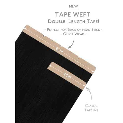 WENNALIFE 8cm Tape in Hair Extensions Real Human Hair, Tape Weft Hair Extensions Human Hair 18 Inch 100g 20pcs Jet Black Luxury Remy Hair Straight Extensiones De Cabello Hmano