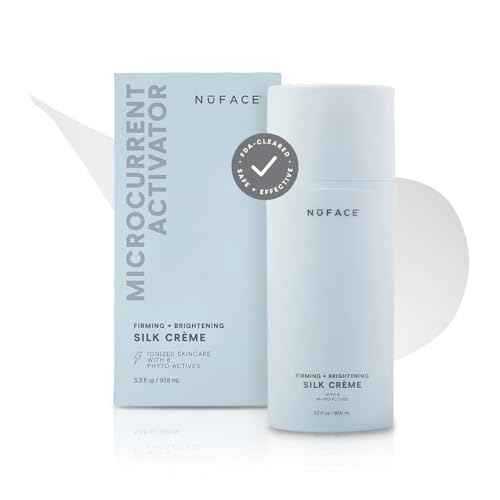 NuFACE Silk Creme Activator - Brightening & Firming Conductive Serum for Microcurrent - Powered by IonPlex, 8-Phyto Actives & Hyaluronic Acid to Enhance Microcurrent Facial Device Results (3.3 oz)