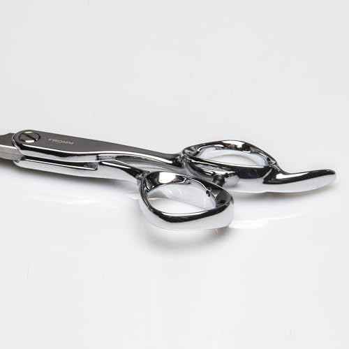 Fromm Professional Explore 5.75" 28 Tooth Thinning Shears Wet and Dry Hair, Polished Silver Japanese Steel Scissors with Smooth Straight Blade and Microserrated Thinning Teeth