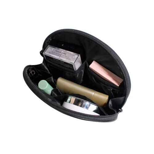 MNSRUU Women Cosmetic Bag for Purse Purple Bat Gothic Small Makeup Bag Accessories Purse Bag Cute Travel Organizer Pouch with Compartment