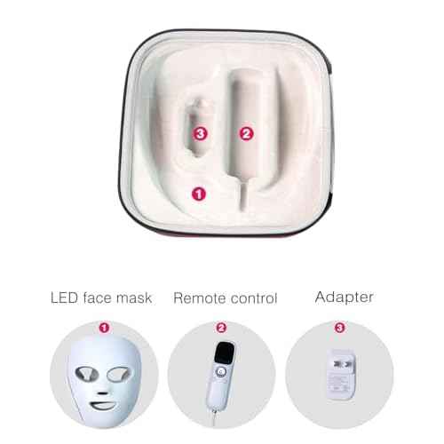 Face Mask Case with Handle Compatible with Shark CryoGlow LED Face Mask, Shock-Absorbing EVA Felt Lining for Secure Storage, Ideal for Travel, Carrying and Organization (Pink)