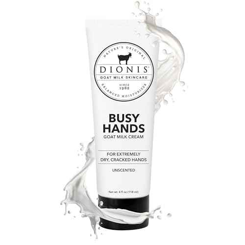 Dionis Goat Milk Skincare Busy Hands Cream, Cruelty Free, Paraben Free, Clean & Dermatologist Tested for Dry Sensitive Skin, Hydrating & Deeply Moisturizing Rich in Vitamins, Fragrance Free, 4oz