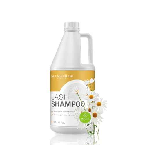ISLA & FONTANE Lash Shampoo Bulk ? Multi-Scent Series ? 68 fl oz / 2L | Gentle Eyelash Cleanser for Lash Extensions | Non-Irritating | Professional Lash Bath Foam For Salon And Home Use (Chamomile)