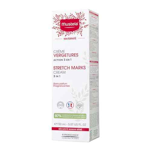 Mustela Maternity Stretch Marks Cream for Pregnancy - with Natural Avocado, Maracuja & Shea Butter - Fragrance-Free & EWG Verified - 5.07 fl. Oz